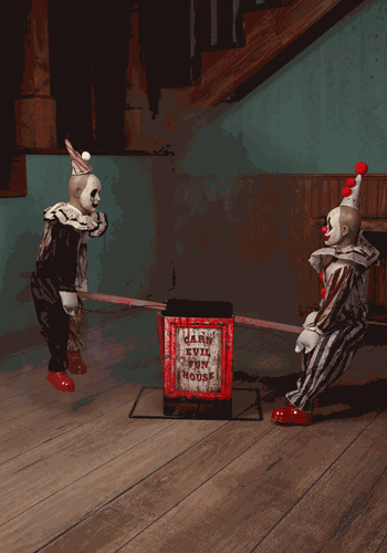 36 Inch See Saw Clowns Animated Decoration