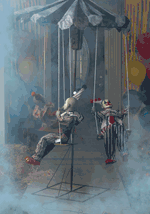 6FT Clown Go Round Animated Decoration