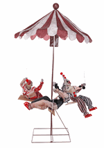 6FT Clown Go Round Animated Decoration Alt 2