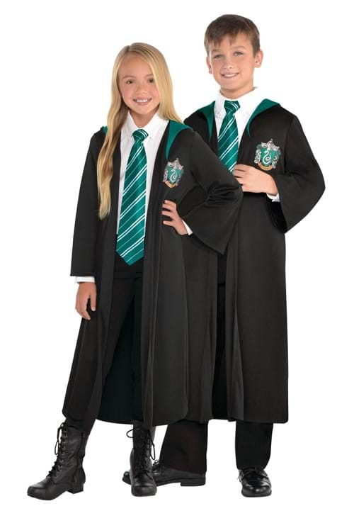 Kids Harry Potter Costume Slytherin School Robe