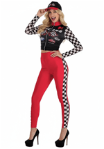 Womens Race Car Driver Suit Adult Costume UPD