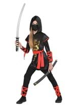 Girls Gold Dragon Ninja Costume