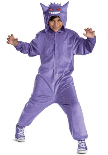 Kids Deluxe Pokemon Gengar Hooded Jumpsuit