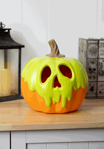 9 Inch Poison Apple Light Up Pumpkin Decoration