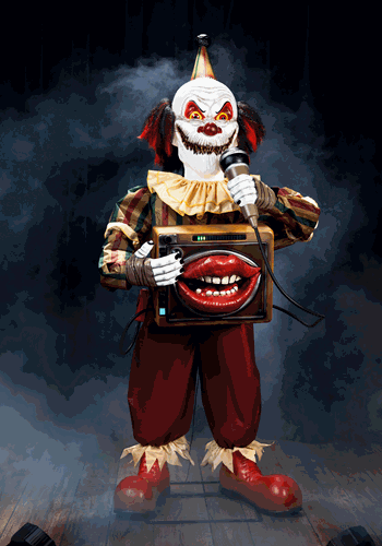 Laugh Track Jack Sinister Smiling Clown Animatronic