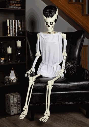 5.4FT Black Light Responsive Monster Skeleton