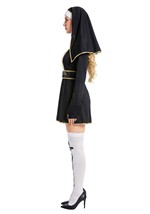 Womens Sexy Long Sleeved Warrior Nun Costume Alt 3
