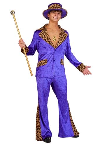 Mens Purple Economy Pimp Costume