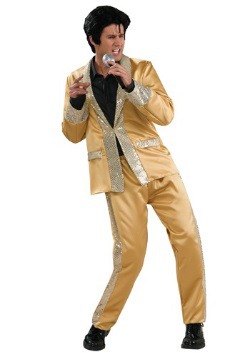 Deluxe Gold Satin Elvis Costume