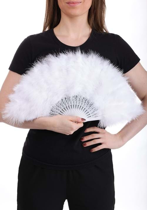 White Feather Fan Accessory