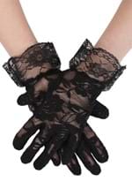 Adult Victorian Black Lace Gloves
