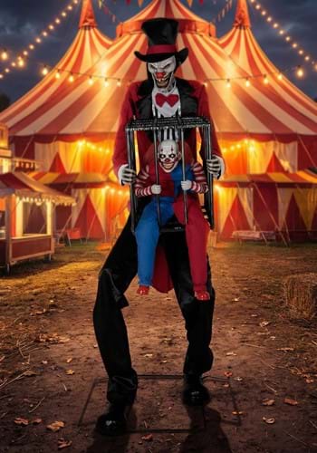 7FT Rotten Ringmaster with Clown Cage Animatronic Decoration
