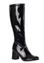 Womens Patent Black Gogo Costume Boots