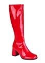 Women's Patent Red Gogo Costume Boots