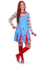 Womens Come Play Killer Doll Costume Alt 1