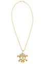 Gold Skull and Crossbones Pirate Costume Necklace