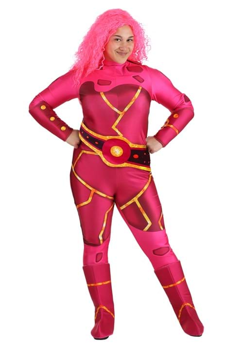 Plus Size Womens Fiery Superhero Costume