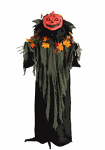 Creepy Jeeves Pumpkin Greeter Animatronic Decoration Alt 1