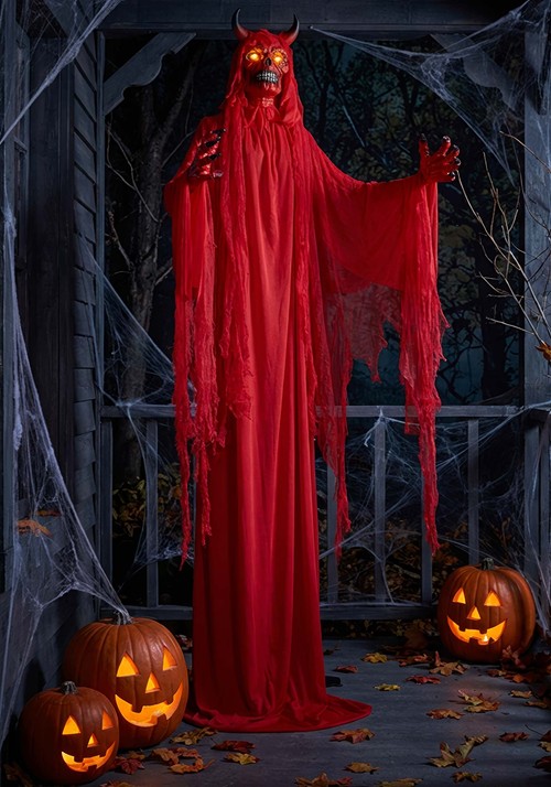 7FT Malakar the Crimson Animatronic Demon Decoration