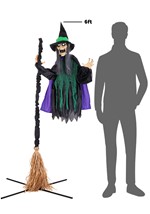 Hovering Hortense Animatronic Witch Decoration Alt 7